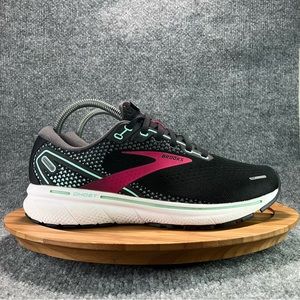 Brooks Ghost 14 Womens Shoes Size 8.5 Black Pink Running Athletic Sneakers